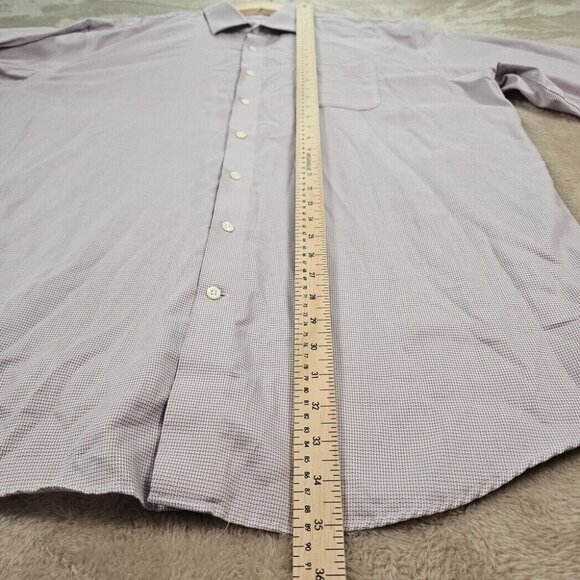 Joseph Abboud Dress Shirt Multicolor Plaid Long Sleeve Mens Size 18 36/37 Tall - Picture 5 of 10